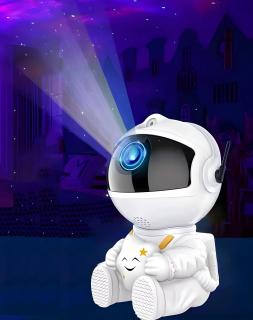 Hütermann Sedící Kosmonaut- otočný světelný projektor noční oblohy a polární záře.