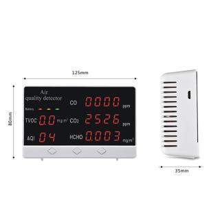 Hütermann Tester kvality ovzduší 5v1 AQI-13 (CO, CO2, HCHO, TVOC, AQI).