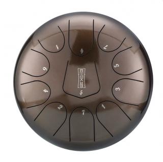 Hütermann Tongue drum -  10' (25cm), 11 tónů, D-dur - hnědý,  s příslušenstvím