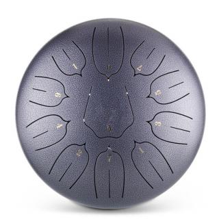 Hütermann Tongue drum - 10' (25cm), 11 tónů, D-dur - Šedý,  s příslušenstvím