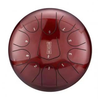 Hütermann Tongue drum -  10' (25cm), 11 tónů, D-dur - vínový,  s příslušenstvím