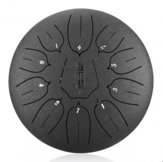 Hütermann Tongue drum -  12' (30cm), 11 tónů, C-dur - černý,  s příslušenstvím