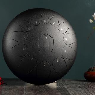 Hütermann Tongue drum -  12' (30cm), 13 tónů, C-dur - Černý,  s příslušenstvím