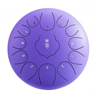 Hütermann Tongue drum -  12' (30cm), 13 tónů, C-dur - fialový,  s příslušenstvím