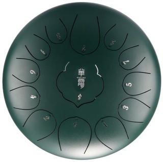 Hütermann Tongue drum -  12' (30cm), 13 tónů, C-dur - Inkoustově zelená,  s příslušenstvím