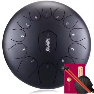 Hütermann Tongue drum -  12' (30cm), 13 tónů, C-dur - lesklý šedý,  s příslušenstvím