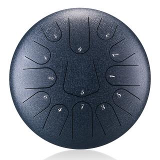 Hütermann Tongue drum - 12' (30cm), 13 tónů, C-dur - Tmavomodrý, slitina titanu a oceli, s příslušenstvím