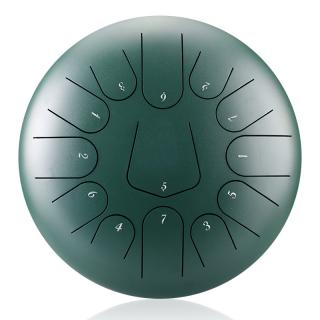 Hütermann Tongue drum -  12' (30cm), 13 tónů, C-dur - Zelený,  s příslušenstvím