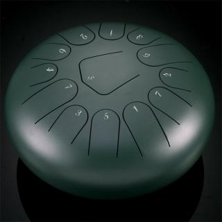 Hütermann Tongue drum - 12' (30cm), 13 tónů, C-dur - Zelený, slitina titanu a oceli, s příslušenstvím