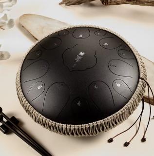 Hütermann Tongue drum -  12,5' (32cm), 13 tónů, C-dur - černý,  s příslušenstvím