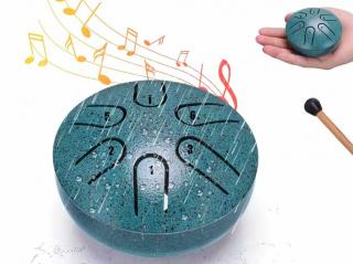 Hütermann Tongue drum - 3' (9,5cm), 6 tónů - tyrkysový s příslušenstvím