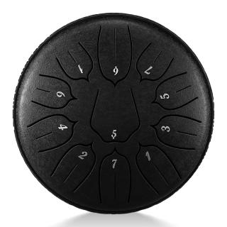 Hütermann Tongue drum - 6' (15cm), 11 tónů, D-dur - Černý lotus s příslušenstvím