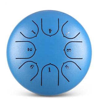 Hütermann Tongue drum - 6' (15cm) 8 tónů, D-dur - Modrý,  s příslušenstvím