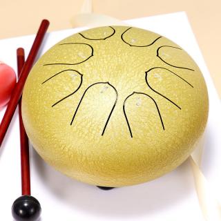 Hütermann Tongue drum - 6' (15cm) 8 tónů, D-dur - Zlatý,  s příslušenstvím