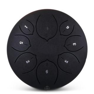 Hütermann Tongue drum -  8' (20cm), 8 tón, F-dur - Černý, s příslušenstvím