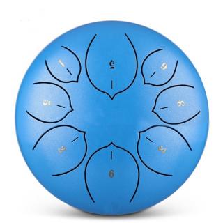 Hütermann Tongue drum -  8' (20cm), 8 tón, F-dur - Modrý, s příslušenstvím