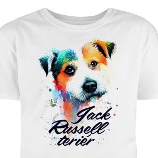 Hütermann Tričko s potiskem: Jack russel terrier akvarel