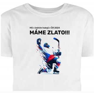 Hütermann Tričko s potiskem: Mistrovství Světa v ČR 2024. MÁME ZLATO!