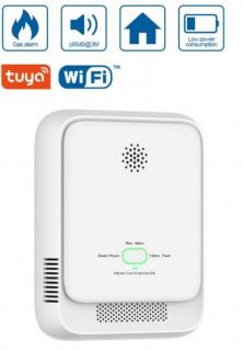Hütermann Wifi detektor zemního plynu (CH4) TUYA Smart G2010W s certifikací EN50194-1:2009.