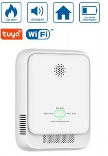 Hütermann Wifi detektor zemního plynu (CH4) TUYA Smart s certifikací EN50194-1:2009.