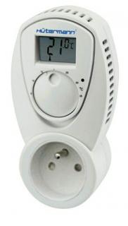 Hütermann Zásuvkový elektronický termostat   pro ovládání topení, např. koupelnový radiátor, přímotop apod. typ TZ33 (do zásuvky)
