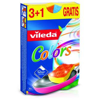 VILEDA PurActive špongia stredná Color Edition (3+1 ks)