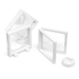 3D plávajúci rámček s fóliou - 3ks biele