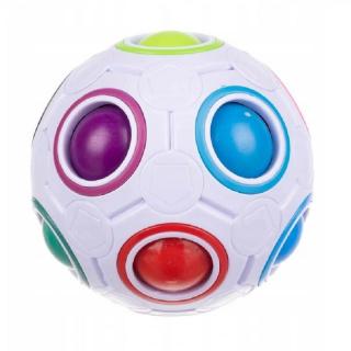 Antistresová loptička s farebnými guľôčkami - ZATLAČ A PRESUŇ (Antistresový míček - Pop It Fidget Ball )