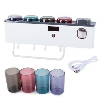 Automatický dávkovač zubnej pasty, tégliky, háčiky a držiak kefiek s UV sterilizátorom - 24191