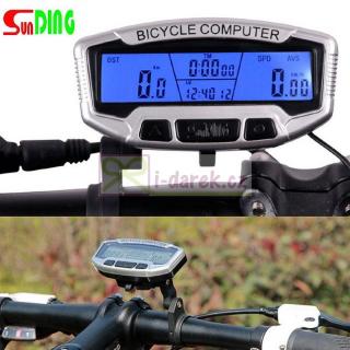 Cyklopočítač s podsvieteným LCD
