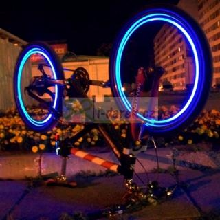 LED ventilky na bicykel 2ks - modré