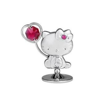 MAČIČKA Hello Kitty s balónikom Crystocraft - strieborná