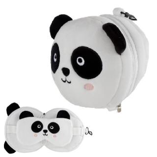 Malý vankúšik s maskou na oči - Panda  (Cestovný vankúšik s maskou na oči - Panda )