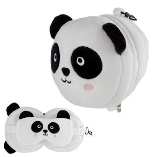 Malý vankúšik s maskou na oči - Panda