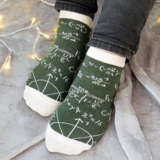 Nízke matematické členkové ponožky - tmavo zelené