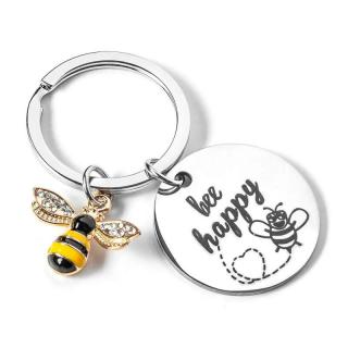 Prívesok na kľúče pre včelárov BEE HAPPY – Veselá včela