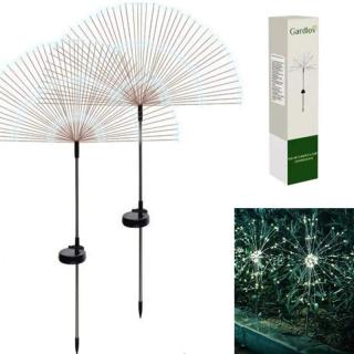 Set 2ks solárne vonkajšie svetlá 150 LED - Biela púpava