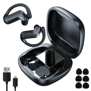 Športové bezdrôtové slúchadlá za ucho s powerbankou – 225902 (dotykové ovládání sluchátek)