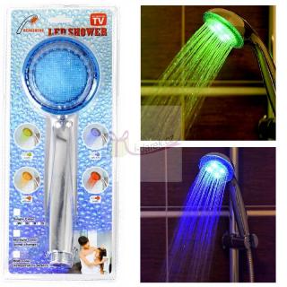 Sprchová hlavica s LED podsvietením podľa teploty vody