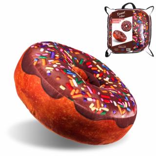 Veľký vankúš DONUT 45x17cm - Čokoládová poleva