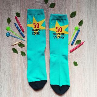 Veselé ponožky -jubileum výročí 50 let vel. 43-46