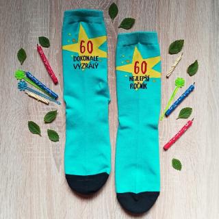 Veselé ponožky -jubileum výročí 60 let vel. 43-46