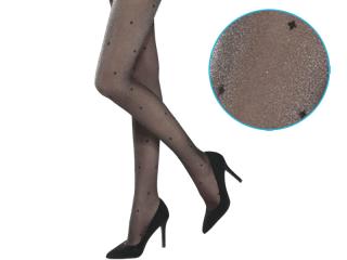 Dámske pančuchové nohavice - vzorované - Gatta Silver Party 05 (20 DEN) Farba: Čierna-strieborná (nero-silver), Veľkosť: M