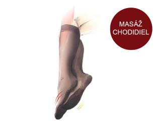 Dámske pančuchové podkolienky - masážne - Gatta Body Foot Massager (15 DEN) Farba: Čierna (nero), Veľkosť: UNI