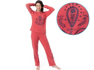 Dámske pyžamo / domáci úbor - KEY LHS254 B23 Farba: Koralová, Veľkosť: L