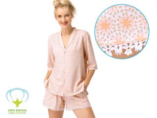 Dámske pyžamo - KEY LNS753 A25 Farba: Broskyňová, Veľkosť: XL