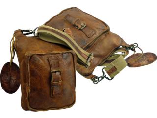 Kožená taška cez rameno - Landleder Rugged-Hide Jamil (Cross-Casualbag) Farba: Hnedá