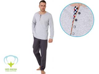 Pánske pyžamo - Hotberg Anatol 503 Farba: Šedá tm., Veľkosť: XL