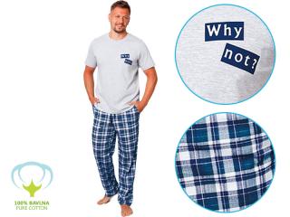 Pánske pyžamo - Hotberg Pol 1141 Farba: Modrá, Veľkosť: L