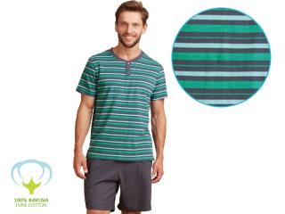 Pánske pyžamo - KEY MNS377 Farba: Zelená tm., Veľkosť: L